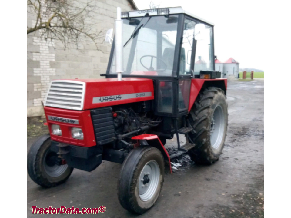 Ursus C-362 row-crop tractor, front-left view.