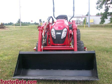TYM T233 with center-mount mower and front loader