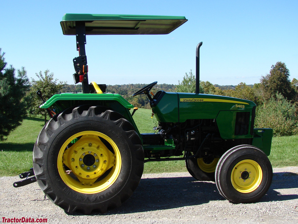 John Deere 5403 with two-wheel drive.