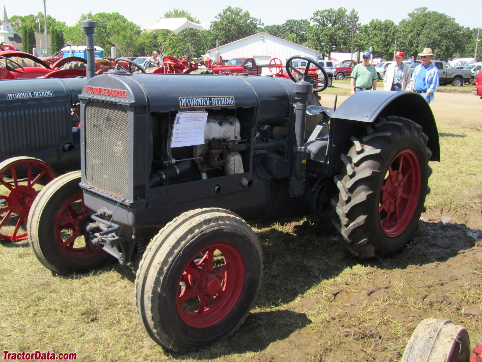 McCormick Deering 15-30 with rubber tires, left side.