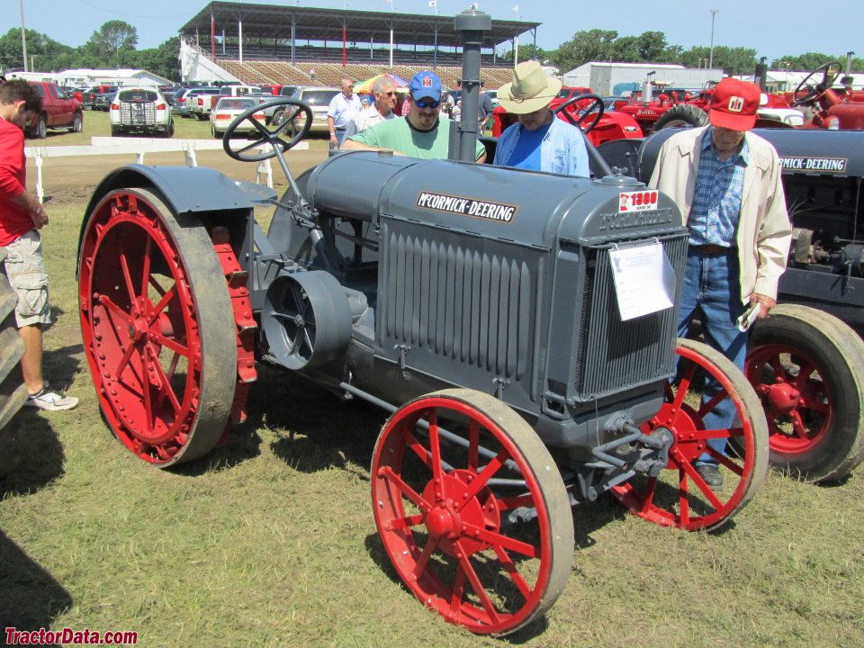 McCormick-Deering 10-20 on steel wheels, front right.