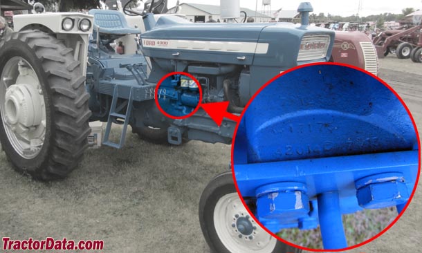 Ford 4000 serial number location
