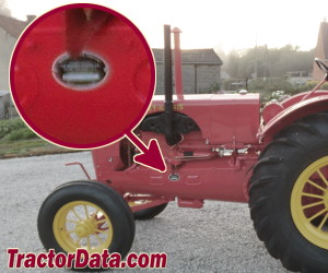 Massey-Harris 25 serial number location