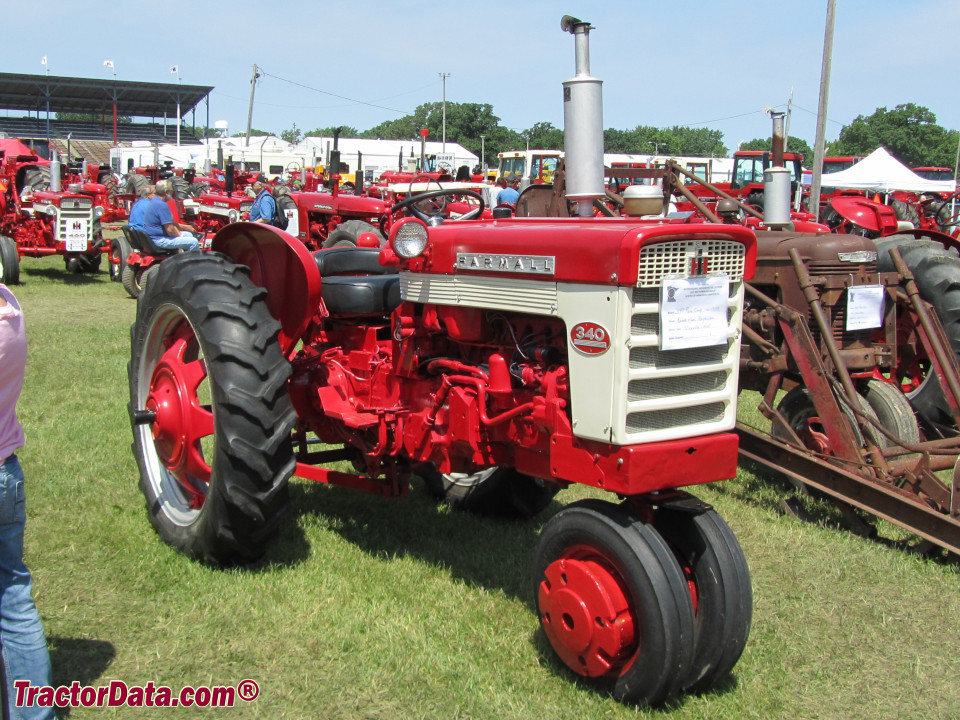 International Farmall 340 gasoline with tricycle front end.