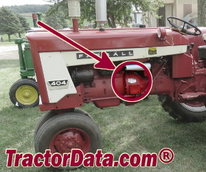 Farmall 404 serial number location