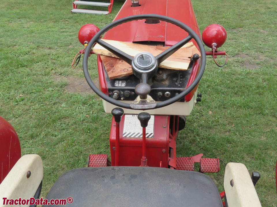 International Farmall 404 operator station and controls.