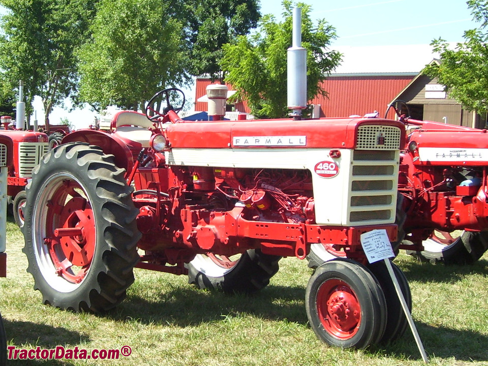 International Farmall 460 row-crop tractor with tricycle front end.
