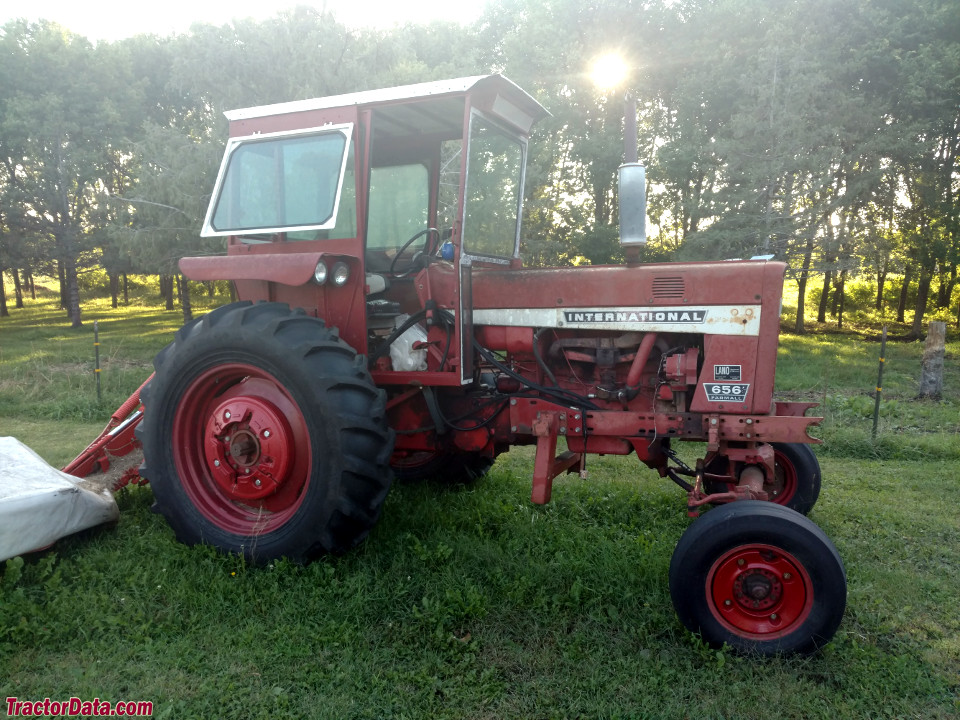 International Farmall 656 with after-market cab.