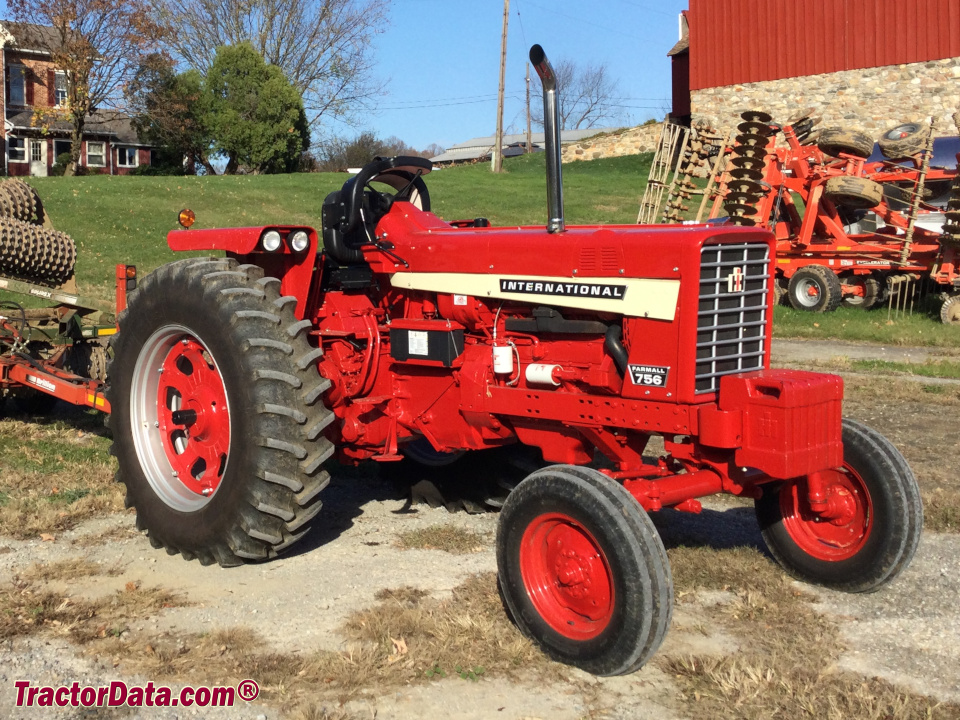 Farmall 756 row-crop tractor.
