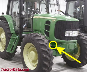 John Deere 7130 serial number location