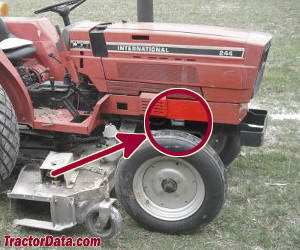 International Harvester 254 serial number location