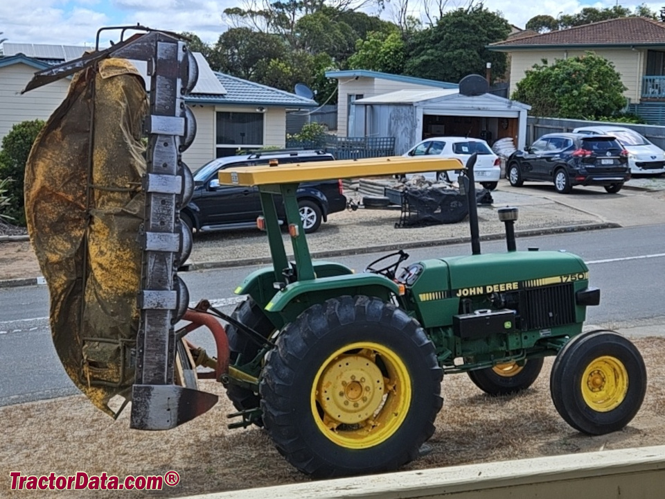 John Deere 1750 with mower.