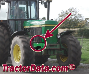 John Deere 3650 serial number location
