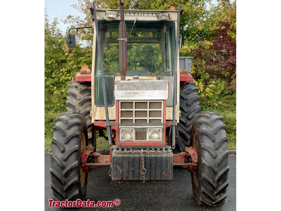French-built International 844-SB row-crop tractor.