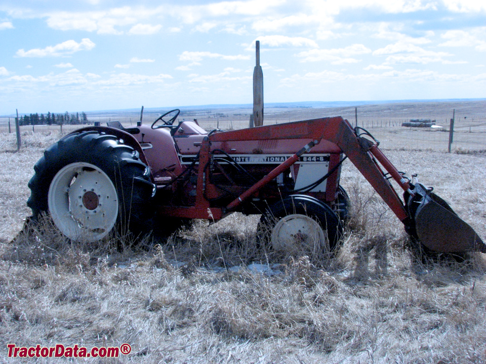 International 844-S with front-end loader.