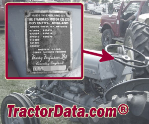 Ferguson TEA-20 serial number location