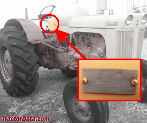 J.I. Case 712-B serial number location