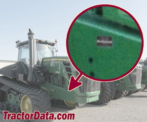 John Deere 9430T serial number location