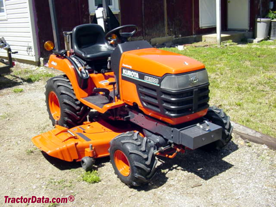 Kubota BX1800 compact utility tractor with mower deck.