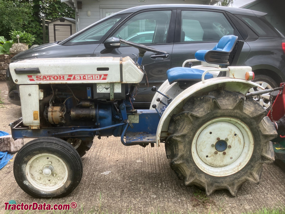 Satoh ST-1510 compact utility tractor, left side.
