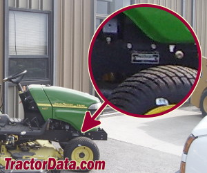 John Deere 2305 serial number location