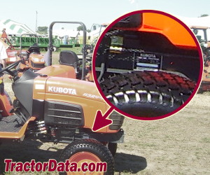 Kubota B3200 serial number location