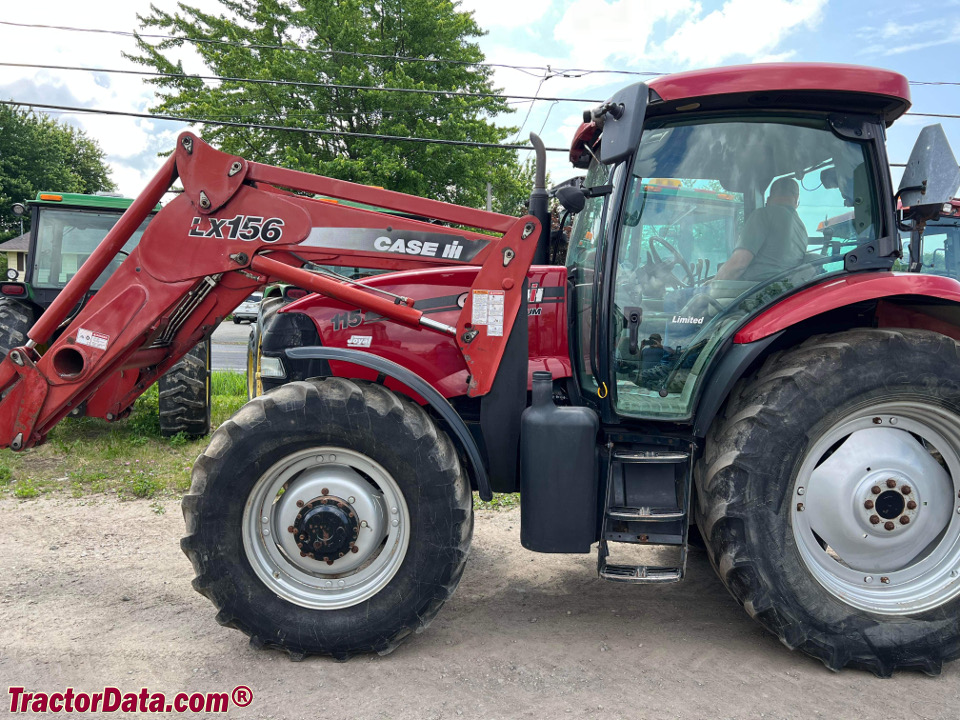 CaseIH MXU115 with LX156 front-end loader.