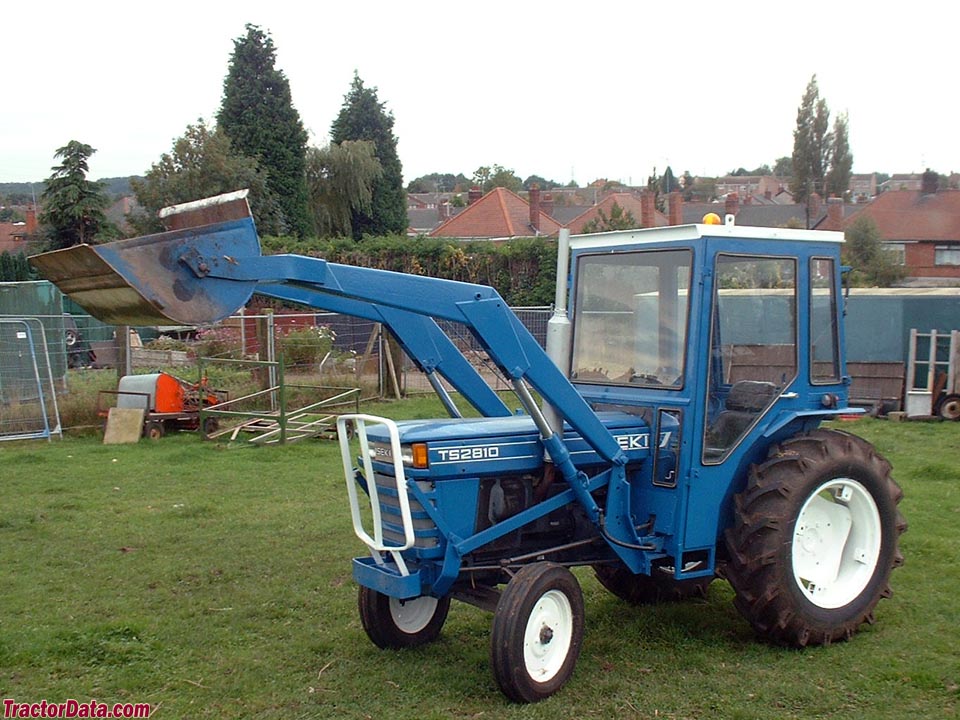 Iseki TS2810 with loader and cab.