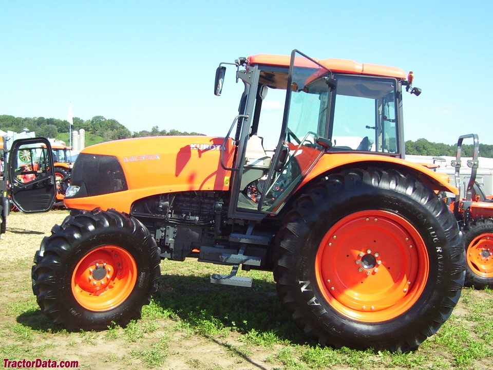 Left-side profile of the Kubota M135X.