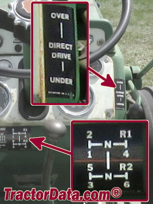 Oliver 1950-T transmission controls