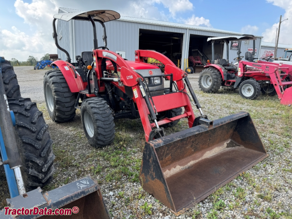 McCormick CT55U compact utility tractor with L116 front-end loader.