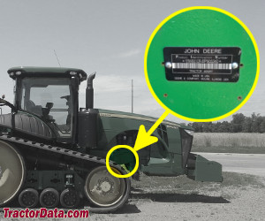 John Deere 8360RT serial number location