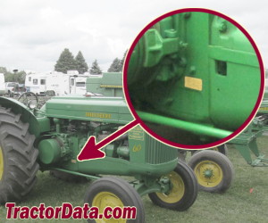 John Deere 60 Standard serial number location