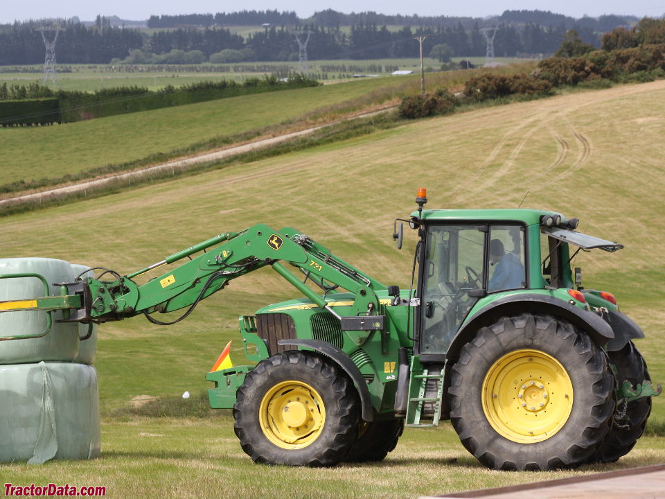 John Deere 6820 with model 731 front-end loader.