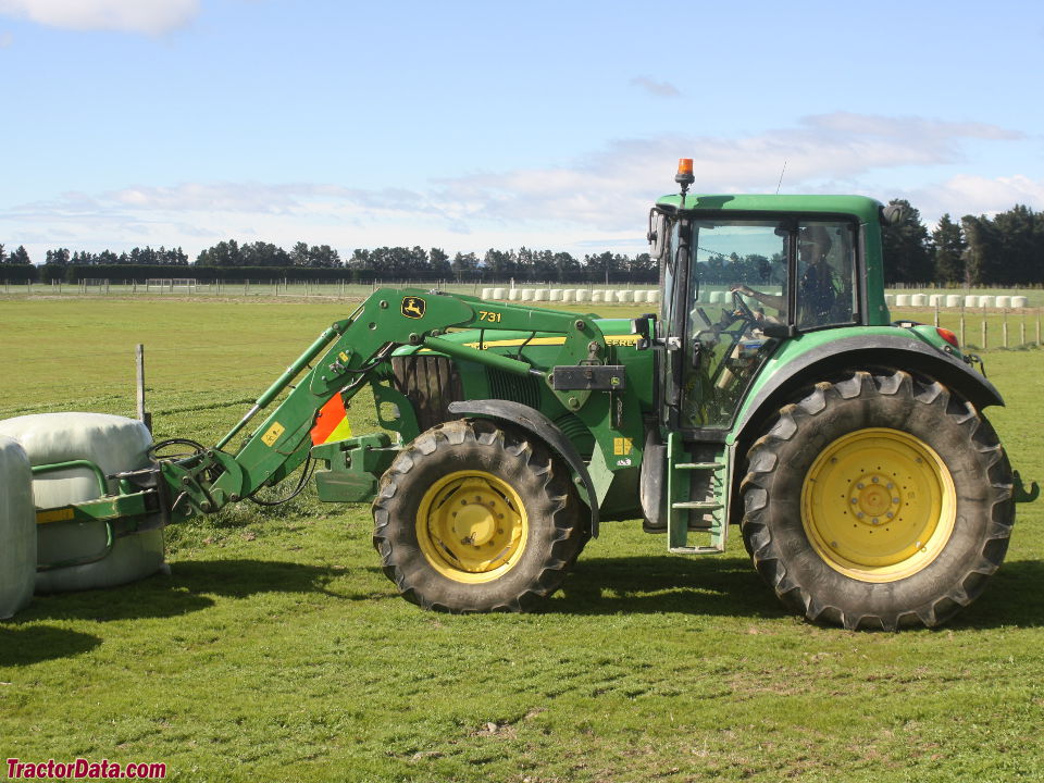 John Deere 6820 with model 731 front-end loader.