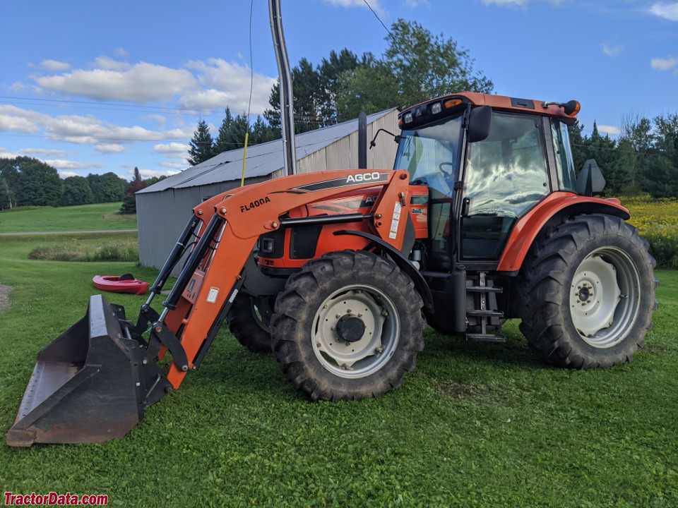 2008 AGCO LT95A tractor with FL400A front-end loader.