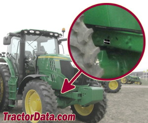 John Deere 6170R serial number location