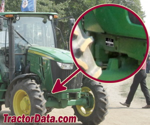 John Deere 5100M serial number location