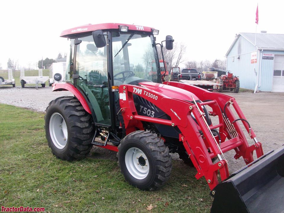 TYM T503 with cab and TX5000 loader.