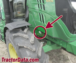 John Deere 6125M serial number location