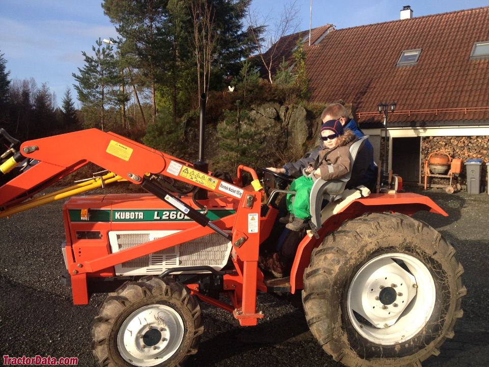 Kubota L2602DT with front-end loader.