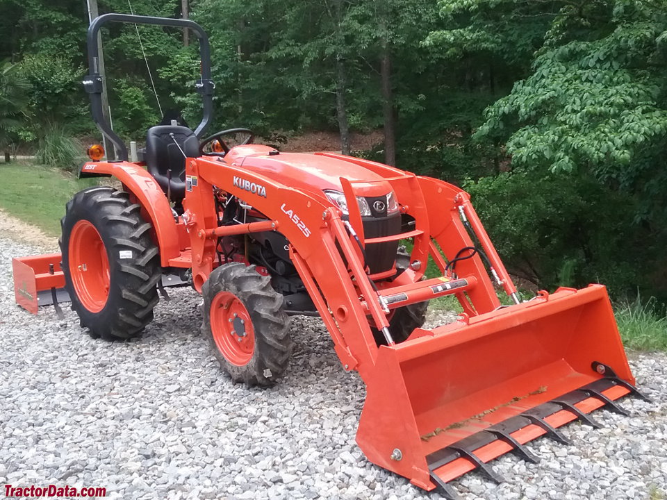 Kubota L3301 with LA525 front-end loader.