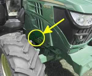 John Deere 6120R serial number location