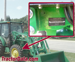 John Deere 5075E serial number location