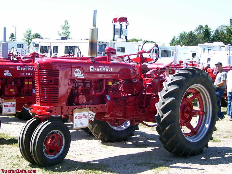 Farmall Super M-TA tricycle-front with gasoline engine.