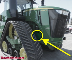 John Deere 9620RX serial number location