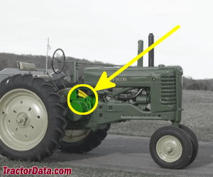 John Deere A serial number location