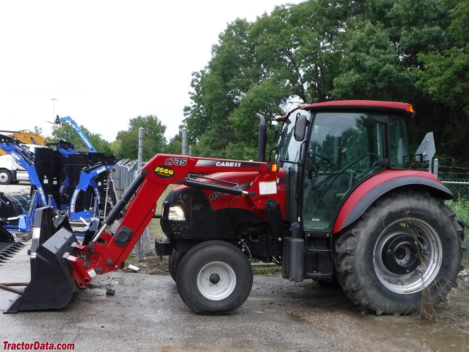 Two-wheel drive Case IH Farmall 115C with L735 front-end loader.
