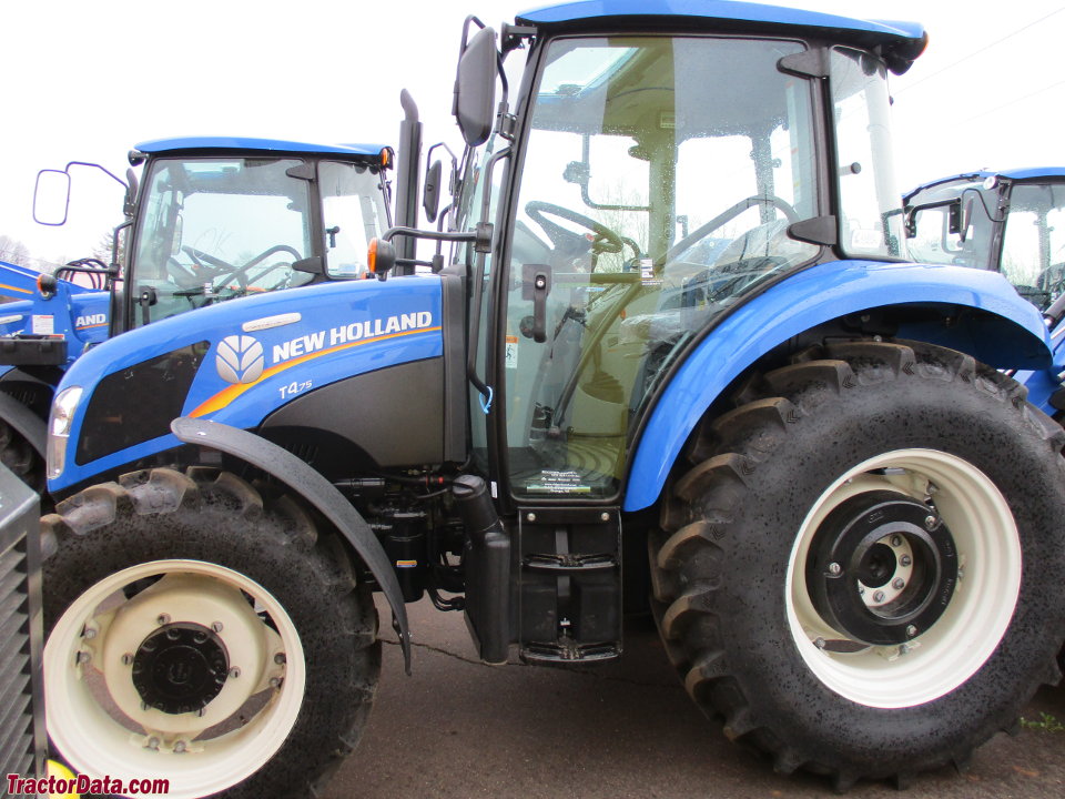Four-wheel Drive New Holland T4.75 with cab.