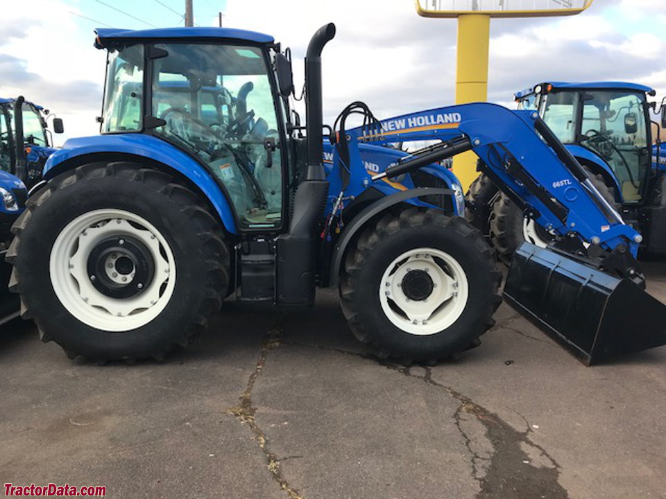New Holland T4.110 with 655TL front-end loader.